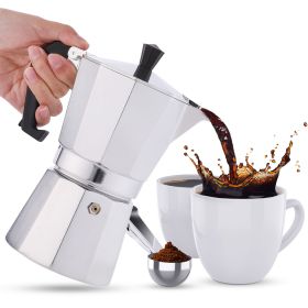 RAINBEAN Stovetop Espresso Maker 180ml For 3 Cups Espresso, Italian Moka Pot Coffee Maker, For Coffee Latte Mocha Cappuccino Macchiato Cuban Cafe Make