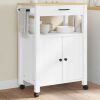 Kitchen Trolley MONZA 23.6"x15.7"x35.4" Solid Wood Pine