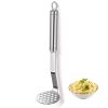 Kitchen Utensils Potato Masher For Potato Ricer Baby Food Best Kitchen Tools Stainless Steel Dishwasher Safe (Round)