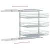 3-Tier Pull-out Kitchen Wire Basket Silver 18.5"x13.8"x22"