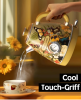 1.7L retro painted electric kettle 1200W Instrument dial thermometer flower watermark painting fast boiling rope without BPA automatically closed SUS3