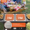 VEVOR Outdoor Propane Deep Fryer, Double Burners Commercial Fryer, 16 Qt Stainless Steel Cooker with Removable Baskets & Lids & Tanks, Oil Fryer Cart