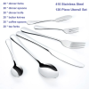 120 Piece Flatware Set for Wedding or Restaurant, Silverware Set for 20 People, Stainless Steel Flatware Sets, Mirror Polished Cutlery Utensil Set, In