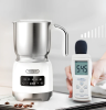 550W Electric milk foam device LED touch control 0.4L cold foaming 360¬∞, rotating base detachable hot and cold foam device and steamer SUS304 can adj