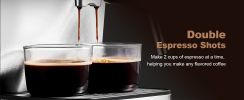 Espresso Machine, Espresso and Cappuccino latte Maker 20 Bar Pump Coffee Machine Compatible with ESE POD capsules filter&Milk Frother Steam Wand,950W,