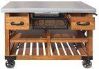 Kailey Kitchen Cart; Antique Oak YF