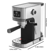 Espresso Machine, Cappuccino & Latte Machine with ESE POD Filter & Milk Frother Steam Wand, Accurate Temperature & Time Control, Compact Coffee Machin