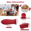 6 Pieces Of Red Silicone Pot Handle; Silicone Thermal Handle Holder; Auxiliary Pot Handle Sleeve; Suitable For Frying Cast Iron Frying Pan; Metal Pot