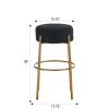 30" Tall, Round High Bar Stools, Set of 2 - Contemporary upholstered dining stools for kitchens, coffee shops and bar stores - Includes sturdy hardwar