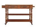 56 inch Rolling Kitchen Island with Storage,Kitchen Cart with Solid OAK Wood Top,Two-sided Kitchen island Cart on Wheels , Wine and Spice Rack, Large