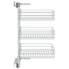 3-Tier Pull-out Kitchen Wire Basket Silver 18.5"x13.8"x22"