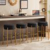 30" Tall, Round High Bar Stools, Set of 2 - Contemporary upholstered dining stools for kitchens, coffee shops and bar stores - Includes sturdy hardwar