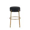 30" Tall, Round High Bar Stools, Set of 2 - Contemporary upholstered dining stools for kitchens, coffee shops and bar stores - Includes sturdy hardwar