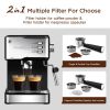 Espresso Machine, Espresso and Cappuccino latte Maker 20 Bar Pump Coffee Machine Compatible with ESE POD capsules filter&Milk Frother Steam Wand,950W,