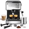 Espresso Machine, Espresso and Cappuccino latte Maker 20 Bar Pump Coffee Machine Compatible with ESE POD capsules filter&Milk Frother Steam Wand,950W,