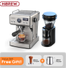 1350W Semi-Automatic Espresso Machine with Temperature Adjusting Mobile Filter Cold / Hot Espresso 20Bar Extraction Mocha Steam Temperature and Cup Vo