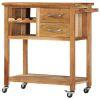 Kitchen Trolley 31.5"x17.7"x35.8" Solid Wood Acacia