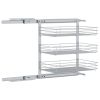 3-Tier Pull-out Kitchen Wire Basket Silver 18.5"x13.8"x22"