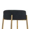 30" Tall, Round High Bar Stools, Set of 2 - Contemporary upholstered dining stools for kitchens, coffee shops and bar stores - Includes sturdy hardwar