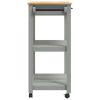 Kitchen Trolley MONZA 33.1"x15.7"x35.4" Solid Wood Pine