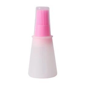 1pc 2.2oz Brand Silicone BBQ Oil Bottle Brush With Flat-Bottom Design; Perfect For Barbecue; Cooking And Baking - Heat-Resistant; Easy To Clean And Su (Color: Pink)