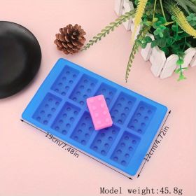 1pc 6 Styles Ice Cube Mold; Building Blocks Modeling Ice Tray Silicone Mold DIY Robot Building Blocks Ice Cube Mold Chocolate Mold Cake Decoration Mod (Items: Style-C)