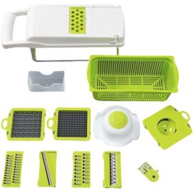 Kitchen Multi - function Dicing and Cutting Vegetables Magic Tool Potato Wire Cutter Grater (Color: White)