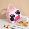 1pc Cartoon Rabbit Animal Cute Bento Bag; School Insulation Lunch Box; Lunch Bag