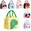 1pc Cartoon Rabbit Animal Cute Bento Bag; School Insulation Lunch Box; Lunch Bag