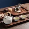 Kitchen Utensils Rectangular Serving Tray Wood Plate Tea Dishes