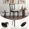 Kitchen Dining Chair with Linen Fabric and Storage Space