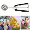 Portable Ice Cream Spoon, Stainless Steel Ice Cream Ball Spoon, Fruit Watermelon Potato Ball Digging Spoon, Kitchen Utensils