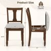 Kitchen Dining Chair with Linen Fabric and Storage Space