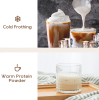 450W electric milk foam, cold sparkling chocolate mixer, cold / hot latte cappuccino 300ml, milk heater 360¬∞, rotating base removable hot and cold fo