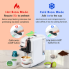 5in1automatic espresso machine with water level line, capsule coffee machine 19Bar hot and cold extract French Mocha Italian 600L water tank espresso,