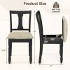 Kitchen Dining Chair with Linen Fabric and Storage Space