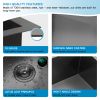 30-inch/33-inch/36-inch Single Bowl 18-Gauge T-304 Stainless Steel Gunmetal Black Undermount Farmhouse Apron Front  Kitchen Sink