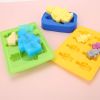 1pc 6 Styles Ice Cube Mold; Building Blocks Modeling Ice Tray Silicone Mold DIY Robot Building Blocks Ice Cube Mold Chocolate Mold Cake Decoration Mod