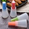 1pc 2.2oz Brand Silicone BBQ Oil Bottle Brush With Flat-Bottom Design; Perfect For Barbecue; Cooking And Baking - Heat-Resistant; Easy To Clean And Su