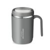 1pc Stainless Steel Cups With Lid; 16 Oz 304 Stainless Steel Tumblers Durable Coffee Mug With Splash Proof Sliding Lid; Drink With Lid Open; Non-Insul