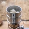 S362 picnic portable snow pull bowl steamer lattice steam drawer outdoor camping picnic stainless steel small dumpling steamer