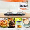 2000W Electric Double Burner Portable Coil Heating Hot Plate Stove Countertop RV Hotplate with Non Slip Rubber Feet 5 Temperature Adjustments