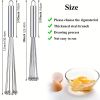 1pc Stainless Steel Egg Whisk Manual Whisk Whisk Set Kitchen Whisk For Cooking; Mixing; Beating; Stirring